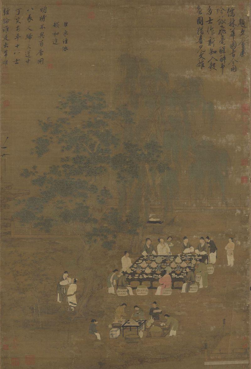 重拾“圍爐煮茶”文化，一起看看故宮藏畫(huà)里的“圍爐煮茶”[精制鋼圍爐茶桌](圖5)